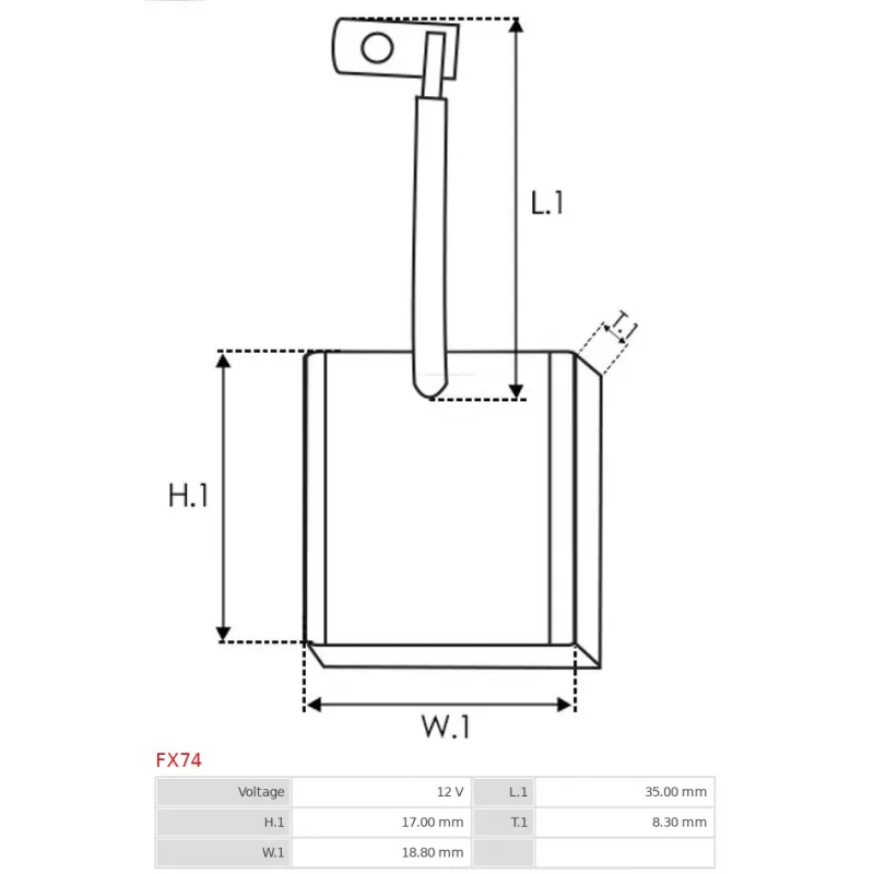 Balais, démarreur AS-PL FX74 - Visuel 1