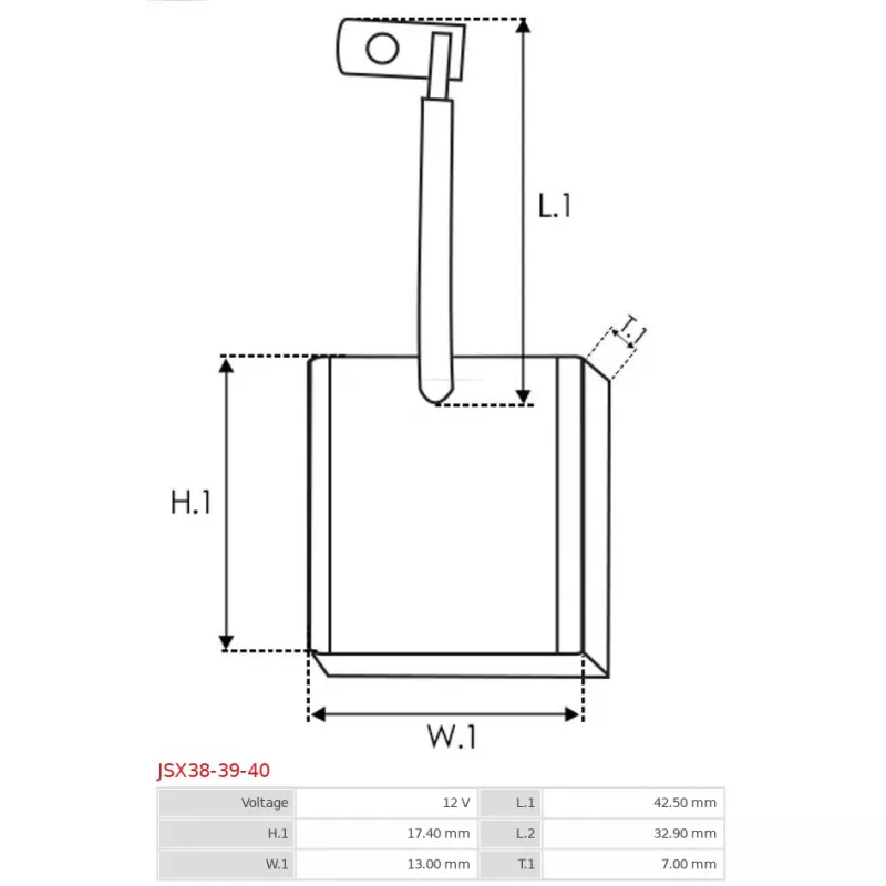 Balais, démarreur AS-PL JSX38-39-40 - Visuel 1