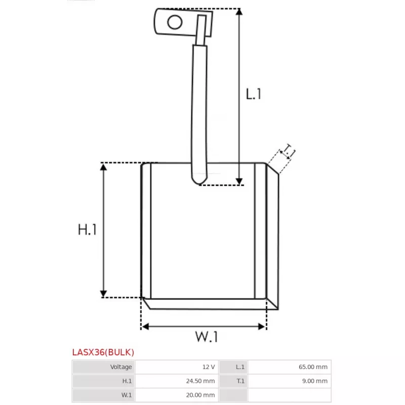 Balais, démarreur AS-PL LASX36(BULK) - Visuel 1