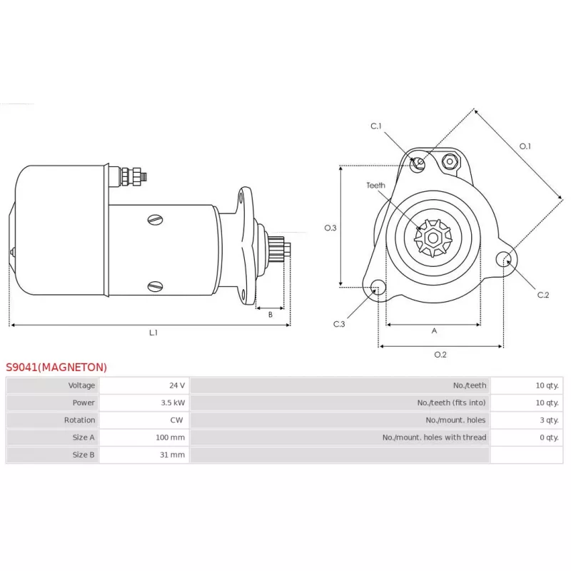 Démarreur AS-PL S9041(MAGNETON) - Visuel 2