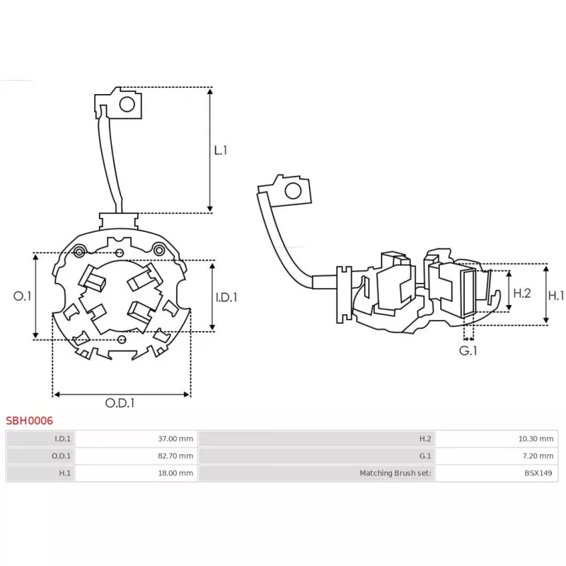Porte-balais AS-PL SBH0006 - Visuel 1