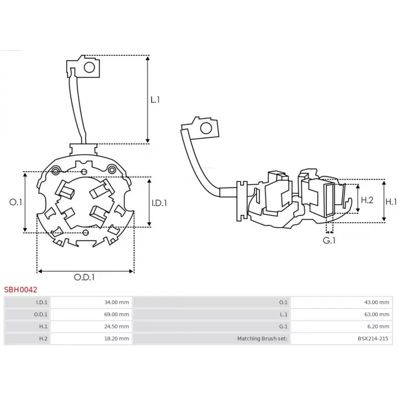 Porte-balais AS-PL SBH0042 - Visuel 1