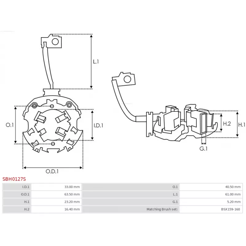 Porte-balais AS-PL SBH0127S - Visuel 1