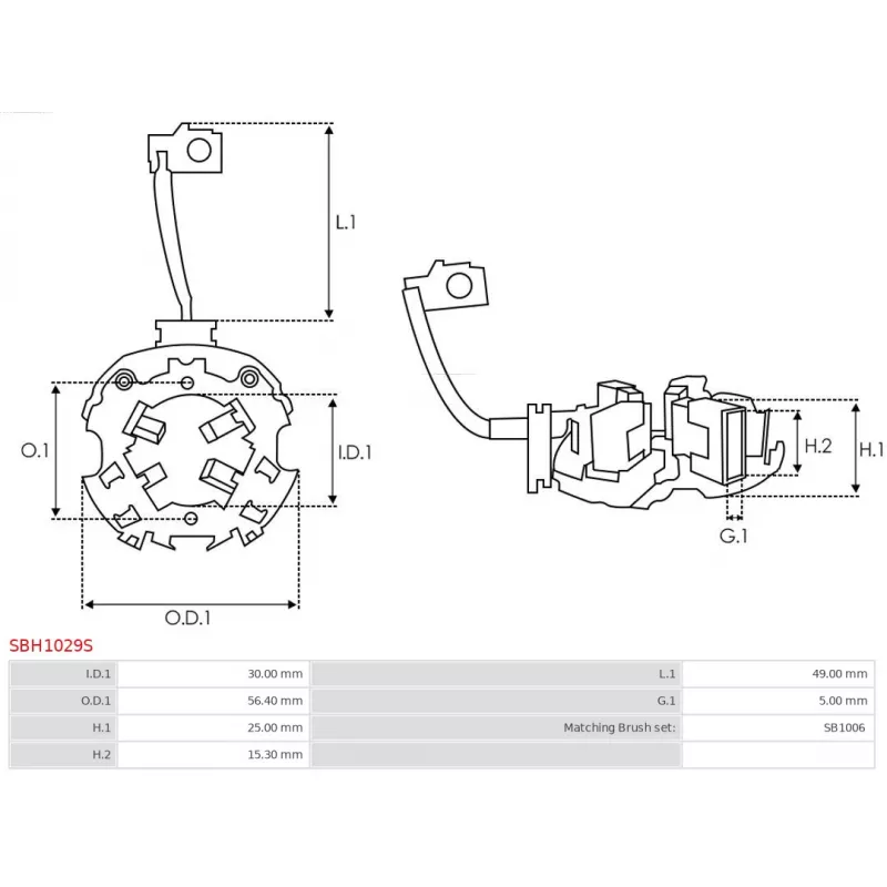 Porte-balais AS-PL SBH1029S - Visuel 1