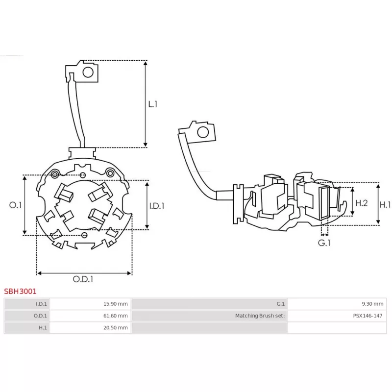Porte-balais AS-PL SBH3001 - Visuel 1