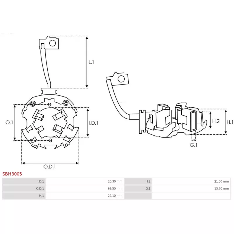 Porte-balais AS-PL SBH3005 - Visuel 1
