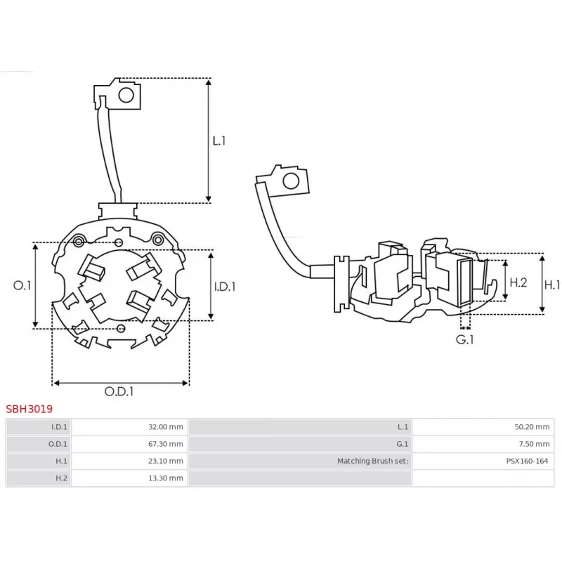 Porte-balais AS-PL SBH3019 - Visuel 1