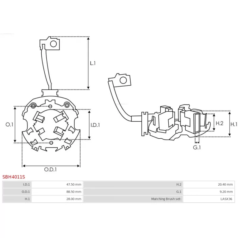 Porte-balais AS-PL SBH4011S - Visuel 1