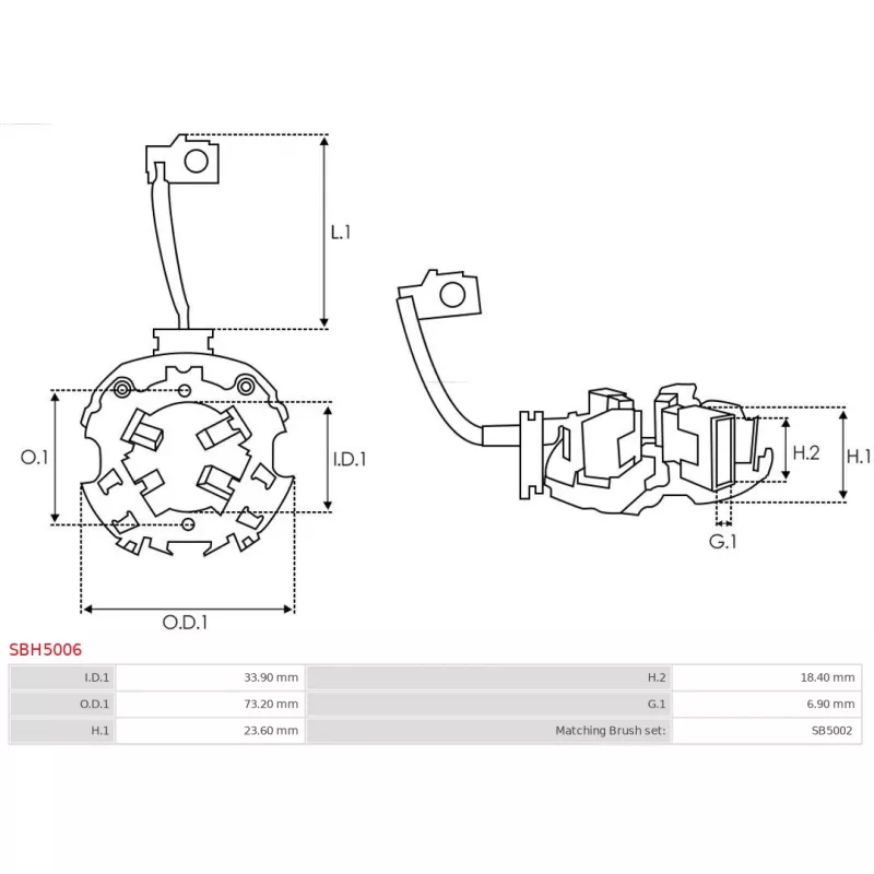 Porte-balais AS-PL SBH5006 - Visuel 1