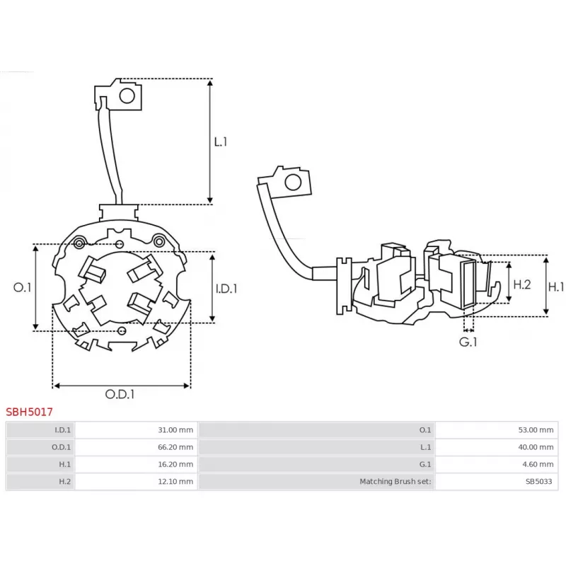 Porte-balais AS-PL SBH5017 - Visuel 1