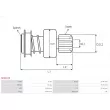 AS-PL SD0102P - Embrayage à roue libre, démarreur