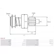 AS-PL SD0107P - Embrayage à roue libre, démarreur