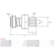 AS-PL SD0108P - Embrayage à roue libre, démarreur