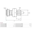 AS-PL SD0147P - Embrayage à roue libre, démarreur