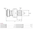 AS-PL SD0193P - Embrayage à roue libre, démarreur