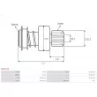 AS-PL SD0312S - Embrayage à roue libre, démarreur