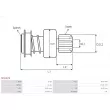 AS-PL SD1067S - Embrayage à roue libre, démarreur