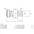 AS-PL SD3009P - Embrayage à roue libre, démarreur