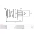AS-PL SD3141P - Embrayage à roue libre, démarreur