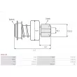 AS-PL SD4121P - Embrayage à roue libre, démarreur