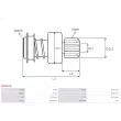 AS-PL SD6001P - Embrayage à roue libre, démarreur