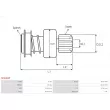 AS-PL SD6008P - Embrayage à roue libre, démarreur