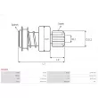 AS-PL SD6009 - Embrayage à roue libre, démarreur