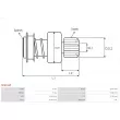 AS-PL SD6016P - Embrayage à roue libre, démarreur