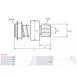 AS-PL SD6018P - Embrayage à roue libre, démarreur