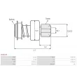 AS-PL SD9224P - Embrayage à roue libre, démarreur