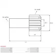 AS-PL SDK0052S - Embrayage à roue libre, démarreur