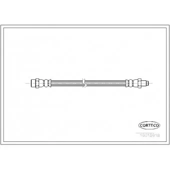 Flexible de frein CORTECO 19018918 pour VOLKSWAGEN TRANSPORTER - COMBI 1,5 - 44cv