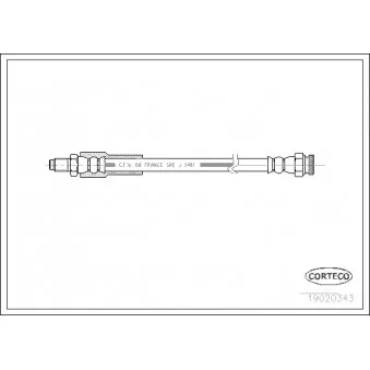 CORTECO 19020343 - Flexible de frein