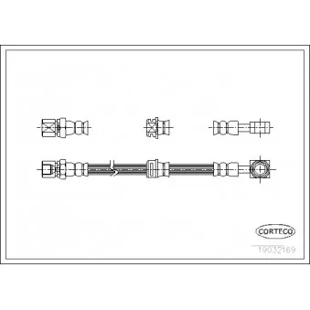 Flexible de frein CORTECO 19032169 pour OPEL VECTRA 2.0 DI 16V - 82cv