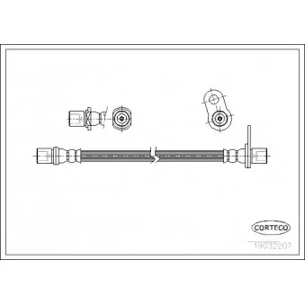 CORTECO 19032207 - Flexible de frein arrière gauche