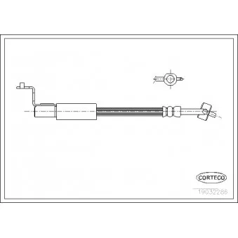 CORTECO 19032286 - Flexible de frein avant droit