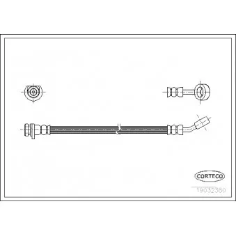 Flexible de frein arrière droit CORTECO 19032380