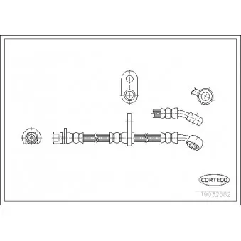 Flexible de frein arrière gauche CORTECO OEM 01466s30000