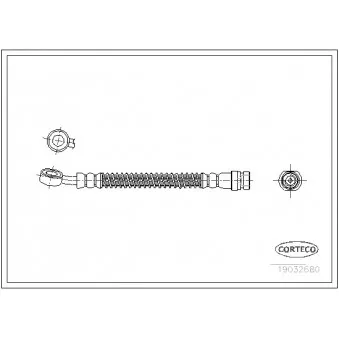 Flexible de frein avant gauche CORTECO 19032680