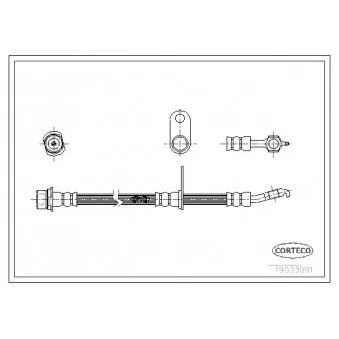 Flexible de frein avant gauche CORTECO 19033091