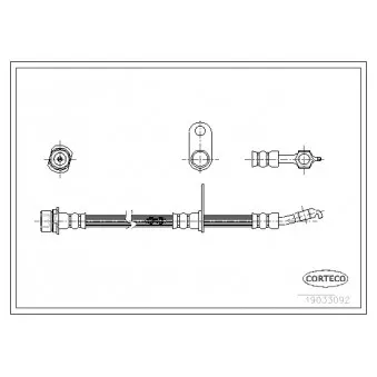 Flexible de frein avant droit CORTECO 19033092