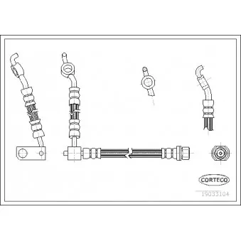 CORTECO 19033104 - Flexible de frein arrière droit