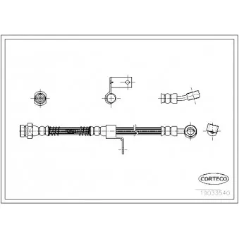 Flexible de frein avant droit CORTECO OEM 587322d000