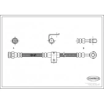 Flexible de frein arrière gauche CORTECO 19033541