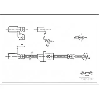 Flexible de frein avant gauche CORTECO OEM 7111982