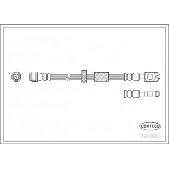 Flexible de frein CORTECO OEM 6E0611701B