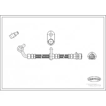 Flexible de frein CORTECO OEM 01466S9AE01