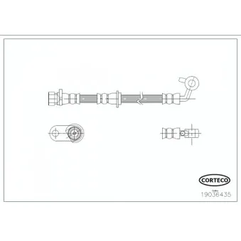 Flexible de frein avant gauche CORTECO OEM 01465swa000