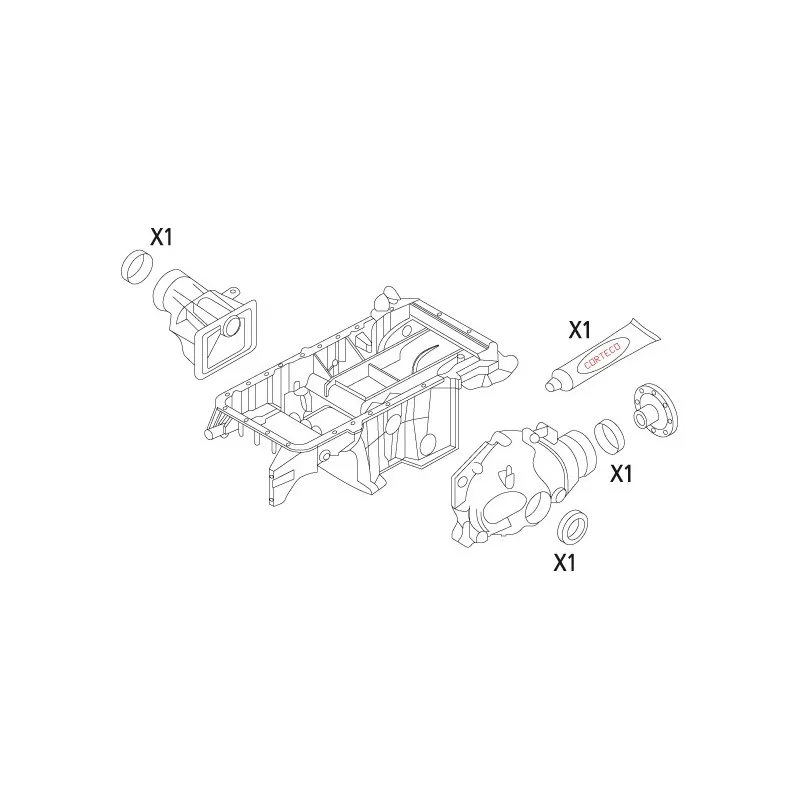 Jeu de joints d'étanchéité, différentiel CORTECO 19535862 - Visuel 1