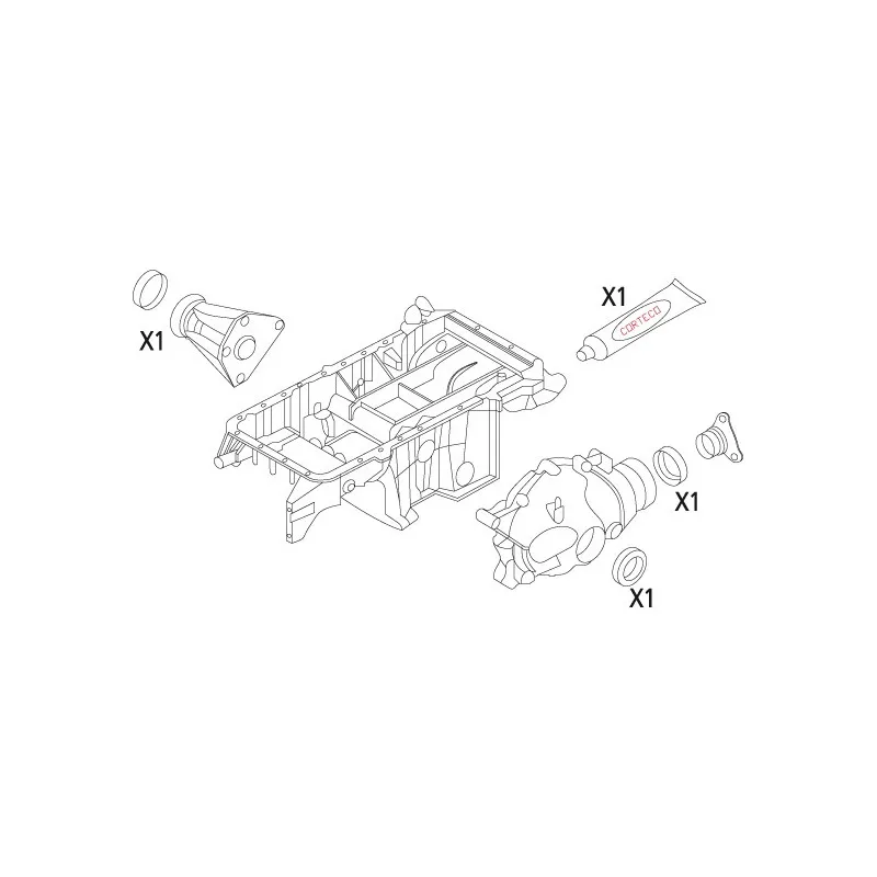 Jeu de joints d'étanchéité, différentiel CORTECO 19535862 - Visuel 2